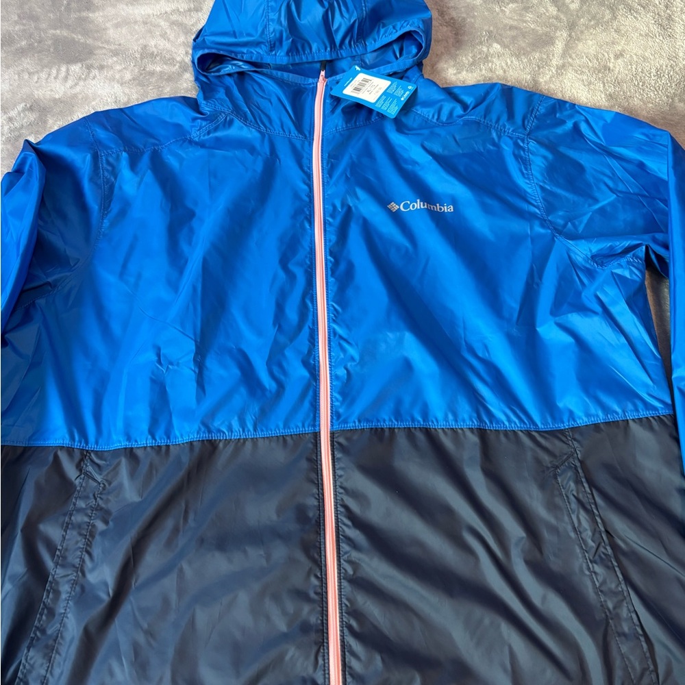 Columbia Blue and Black Hooded Jacket - Picture 1 of 6